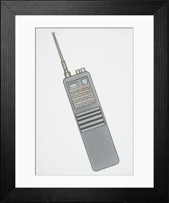 Framed Print : Illustration, walkie-talkie Framed Print : Illustration, walkie-talkie