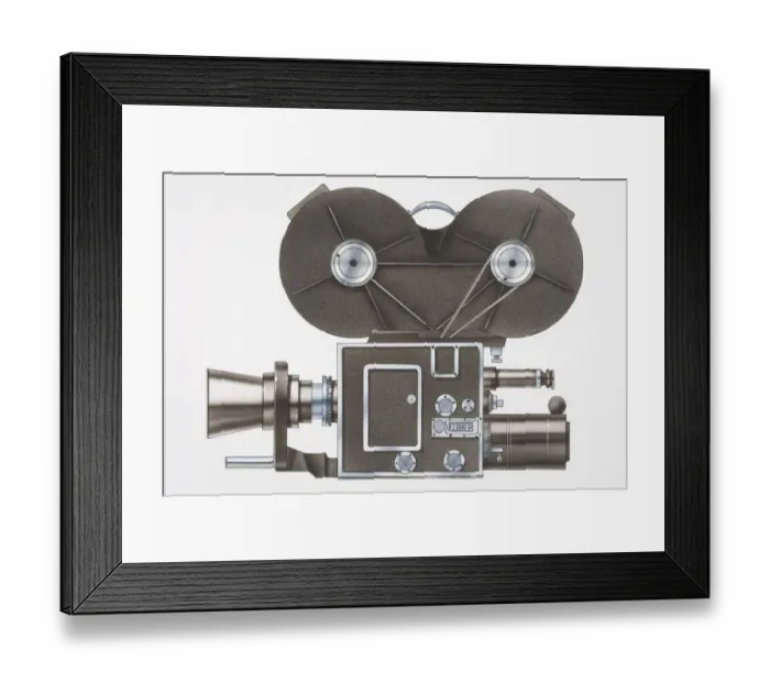 Framed Print : Illustration, film camera Framed Print : Illustration, film camera