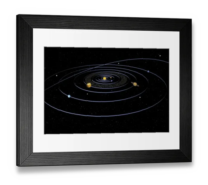 Framed Print : Solar system orbit diagram, digital illustration Framed Print : Solar system orbit diagram, digital illustration