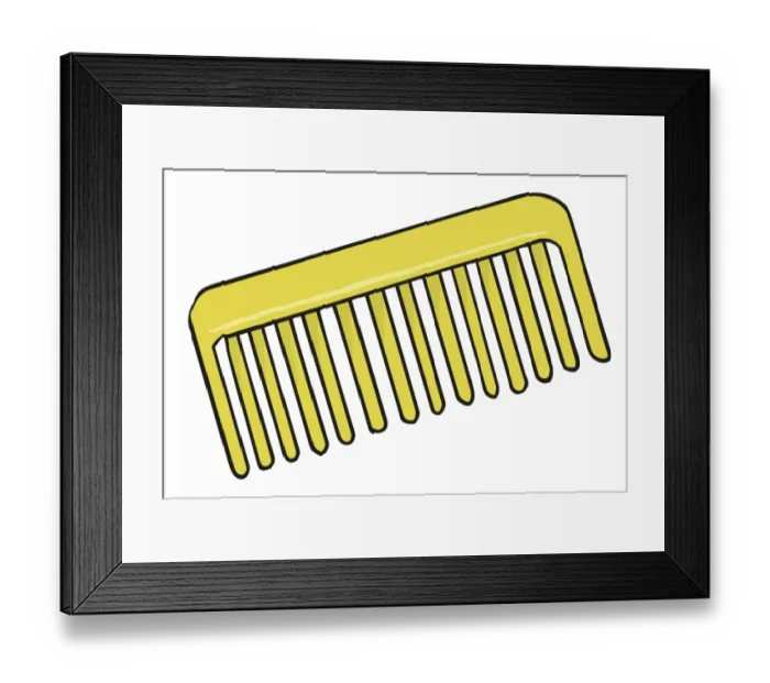 Framed Print : Yellow wide-tooth comb Framed Print : Yellow wide-tooth comb