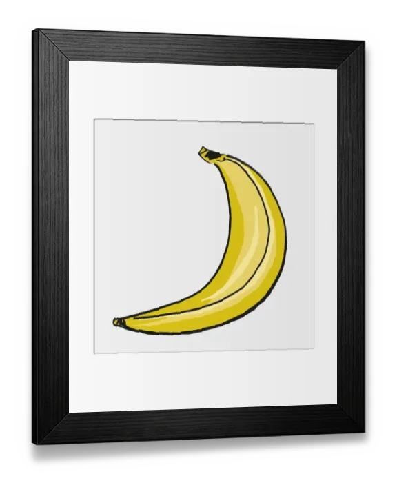 Framed Print : Musa sp. single yellow banana Framed Print : Musa sp. single yellow banana
