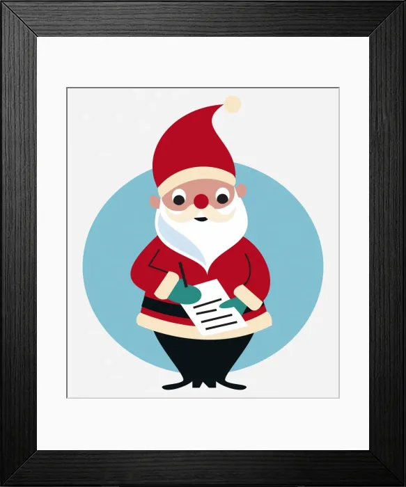 Framed Print : Santa Clause writing on a piece of paper Framed Print : Santa Clause writing on a piece of paper