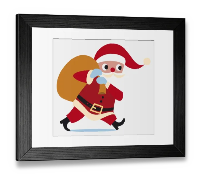 Framed Print : Santa Claus hand puppet carrying a sack Framed Print : Santa Claus hand puppet carrying a sack
