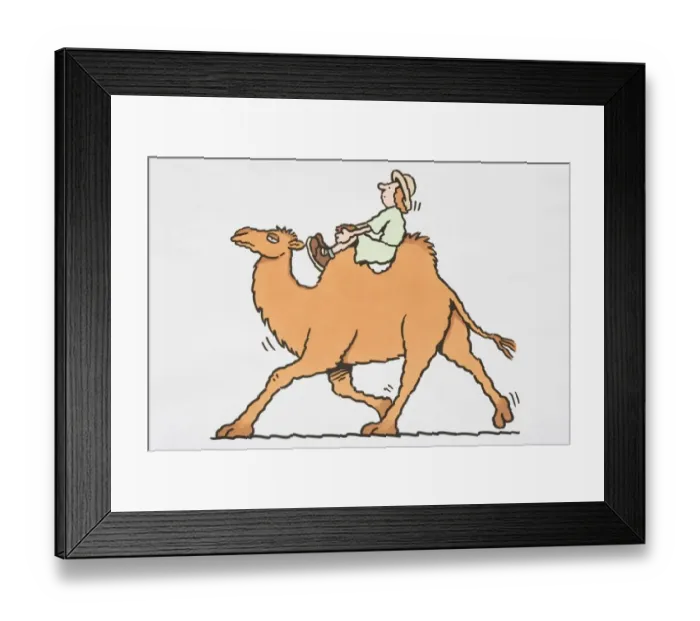 Framed Print : Safari tourist riding a camel Framed Print : Safari tourist riding a camel