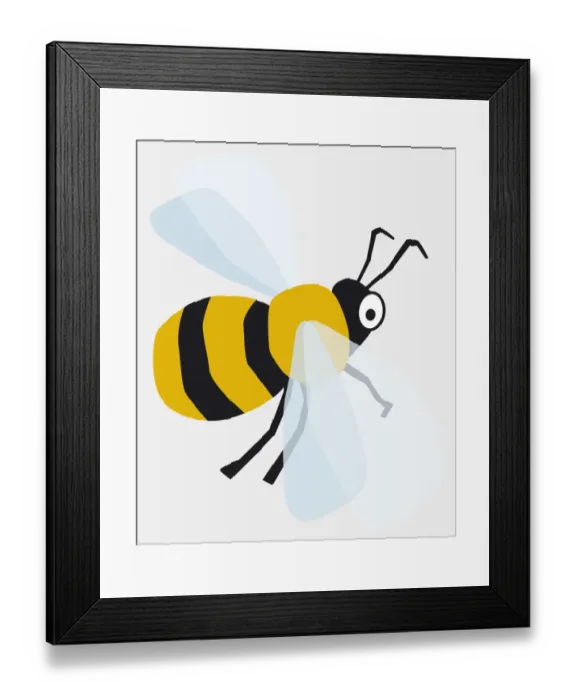 Framed Print : Bumblebee with transparent wings Framed Print : Bumblebee with transparent wings