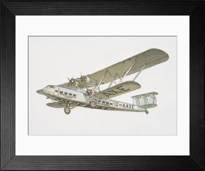 Framed Print : Four engine biplane in flight Framed Print : Four engine biplane in flight