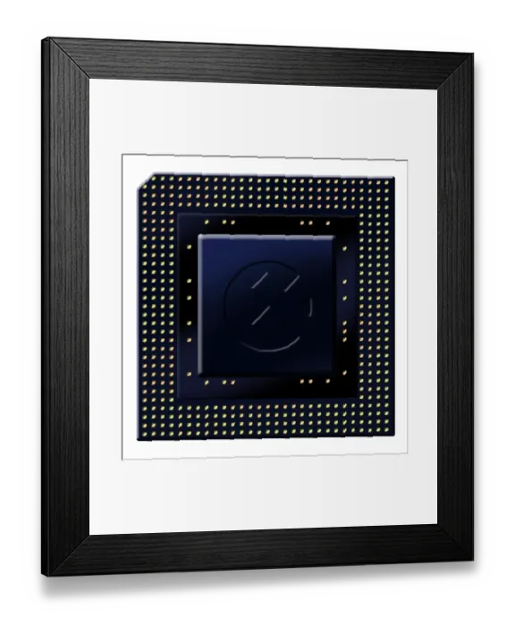 Framed Print : Computer processing unit socket Framed Print : Computer processing unit socket