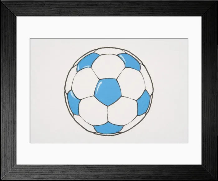 Framed Print : Blue and white football Framed Print : Blue and white football