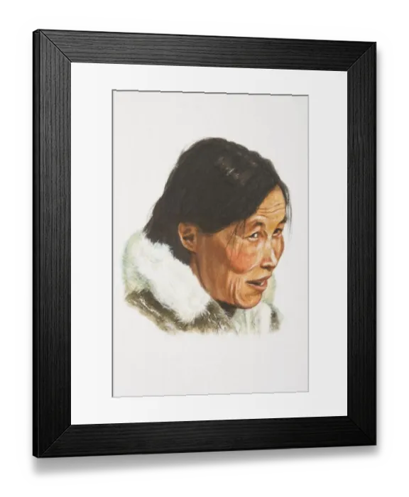 Framed Print : Russia, head of Russian Inuit woman, side view Framed Print : Russia, head of Russian Inuit woman, side view