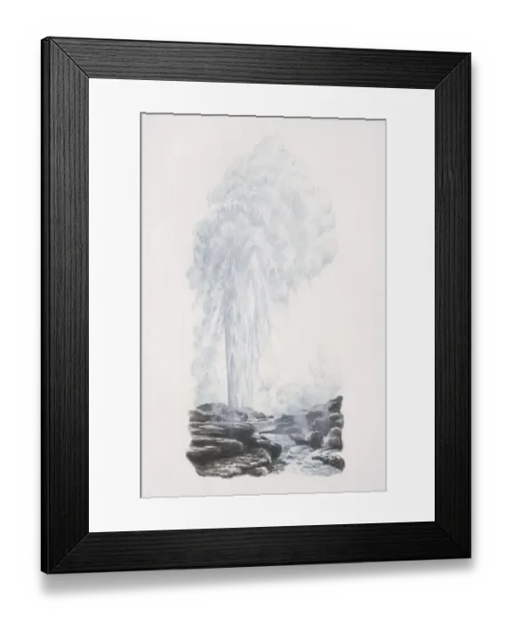 Framed Print : Geyser, hot water spouting out of ground Framed Print : Geyser, hot water spouting out of ground