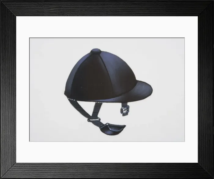 Framed Print : Show-jumping hat, side view Framed Print : Show-jumping hat, side view