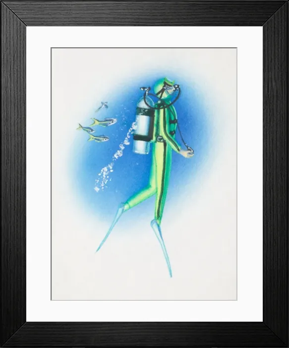 Framed Print : Scuba diver Framed Print : Scuba diver