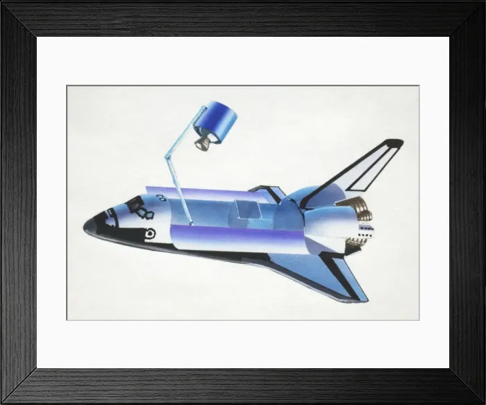 Framed Print : Space shuttle circling the earth, side view Framed Print : Space shuttle circling the earth, side view