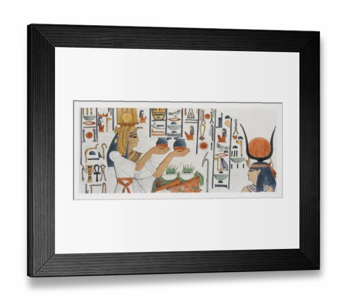 Framed Print : Colourful hieroglyphics, front view Framed Print : Colourful hieroglyphics, front view
