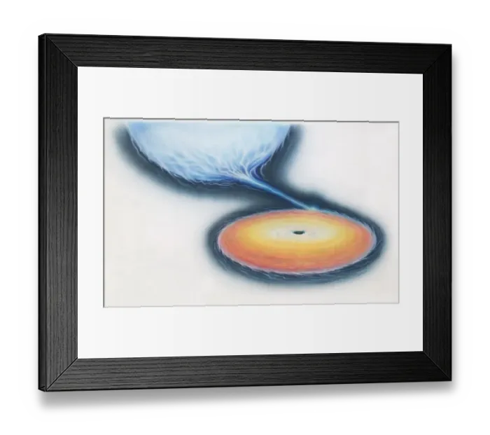 Framed Print : Illustration of black hole Framed Print : Illustration of black hole