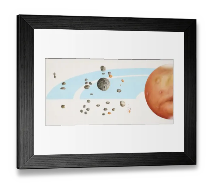 Framed Print : Large asteroids in the main belt orbiting planet Mars, front view Framed Print : Large asteroids in the main belt orbiting planet Mars, front view