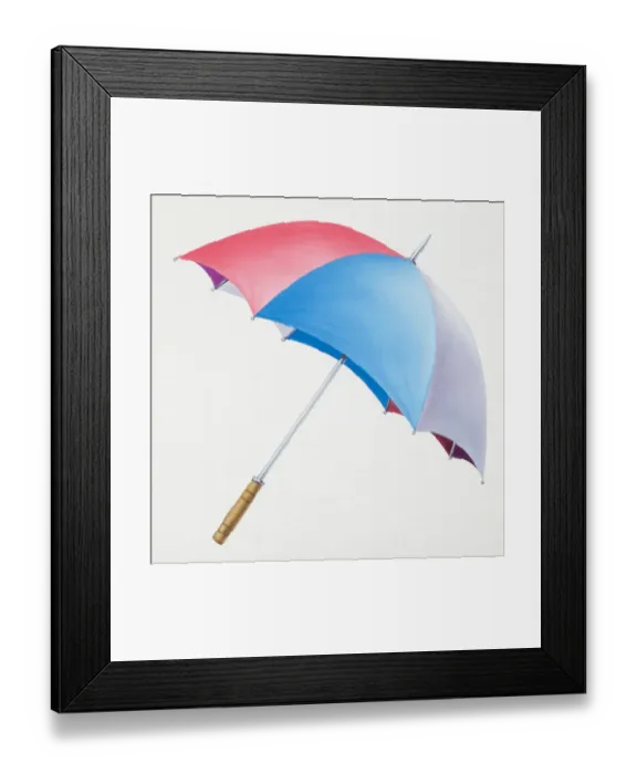 Framed Print : Striped umbrella Framed Print : Striped umbrella