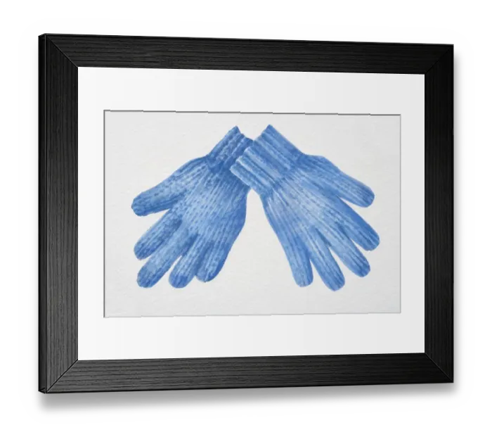 Framed Print : Pair of blue gloves Framed Print : Pair of blue gloves
