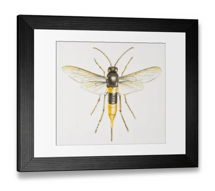 Framed Print : Giant Wood Wasp, Urocerus gigas, front view Framed Print : Giant Wood Wasp, Urocerus gigas, front view