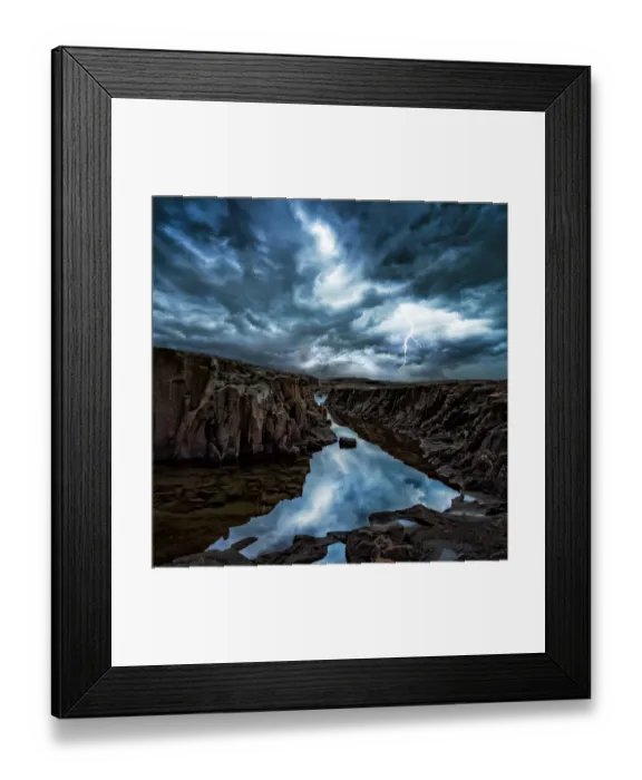 Framed Print : Lightning Strike Over Lake Superior Framed Print : Lightning Strike Over Lake Superior