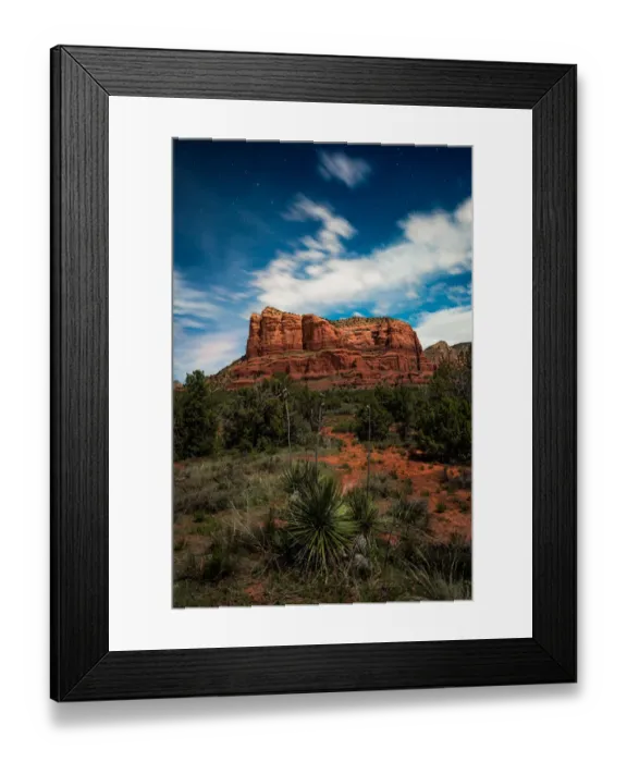 Framed Print : Moonlight over a Sedona landscape Framed Print : Moonlight over a Sedona landscape