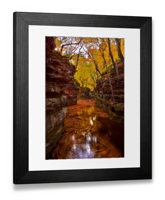 Framed Print : Fall colors at Pewits Nest Skillet Creek area Baraboo, Wisconsin Framed Print : Fall colors at Pewits Nest Skillet Creek area Baraboo, Wisconsin