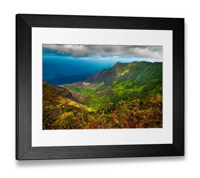 Framed Print : Kalalau Valley Lookout Framed Print : Kalalau Valley Lookout