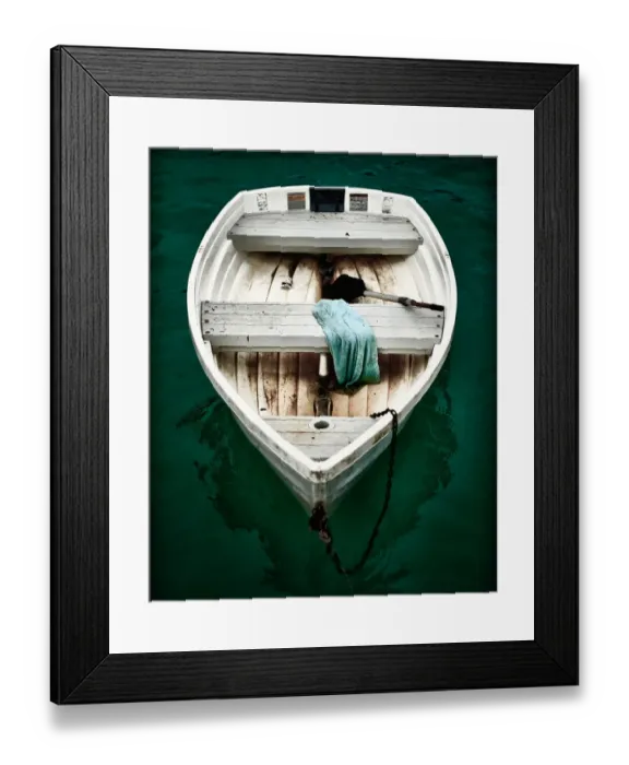 Framed Print : Small Fishing Boat Drifting of a Pier in Grand Case Framed Print : Small Fishing Boat Drifting of a Pier in Grand Case