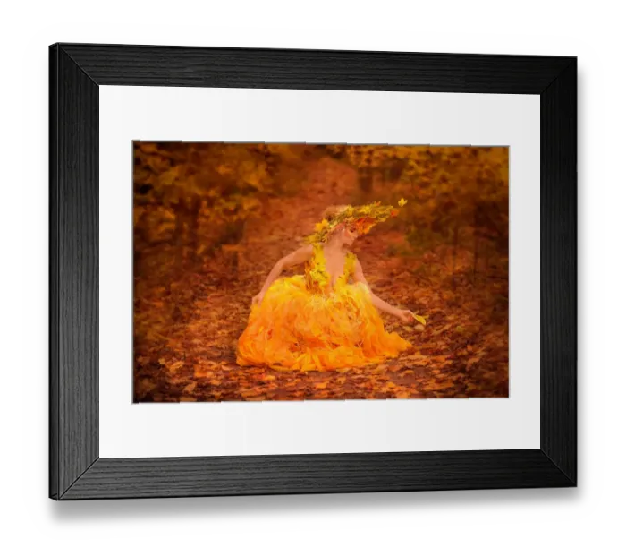 Framed Print : Woman in fall fashion modeling in a Fall scene Framed Print : Woman in fall fashion modeling in a Fall scene