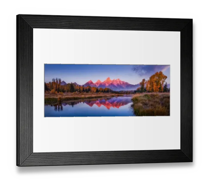 Framed Print : Sunrise panorama Grand Teton Mountains Framed Print : Sunrise panorama Grand Teton Mountains