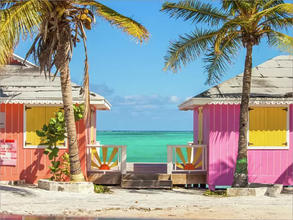 Colorful buildings on the Turks and Caicos islands