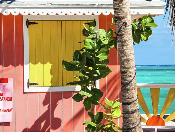 Colorful buildings on the Turks and Caicos islands