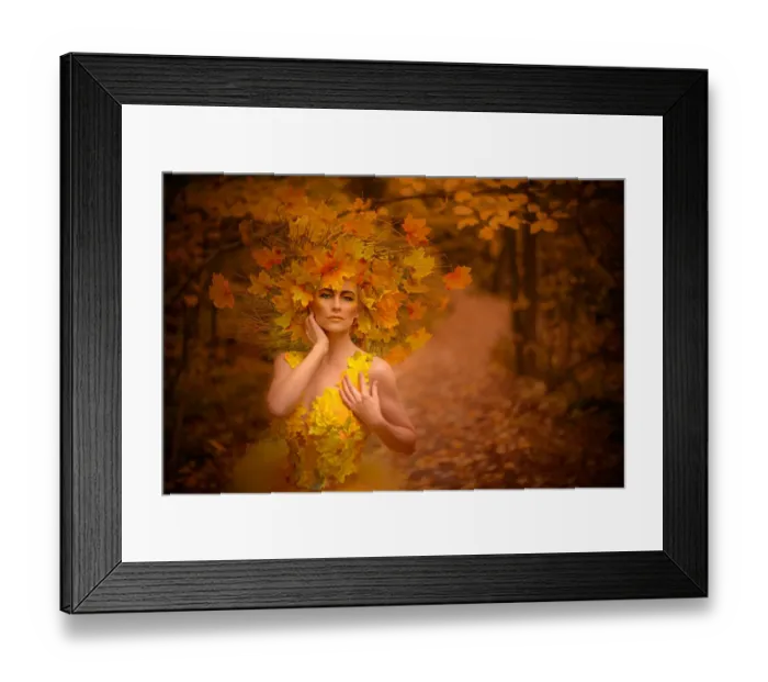 Framed Print : Woman in fall fashion modeling in a Fall scene Framed Print : Woman in fall fashion modeling in a Fall scene