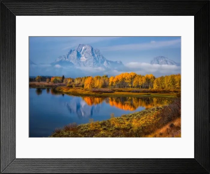 Framed Print : Ox Bow Bend during peak of fall colors Framed Print : Ox Bow Bend during peak of fall colors