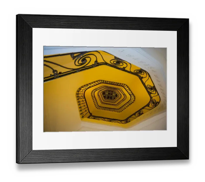 Framed Print : Low Angle View Of Spiral Staircase