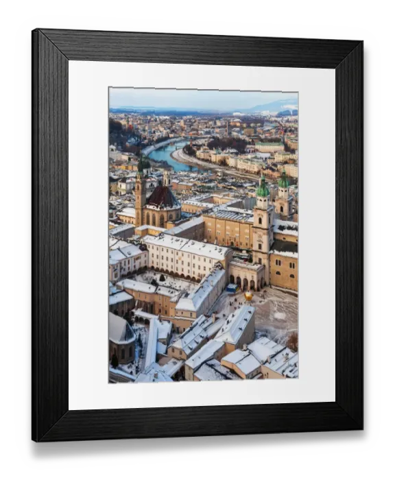 Framed Print : Old Town Winter Framed Print : Old Town Winter