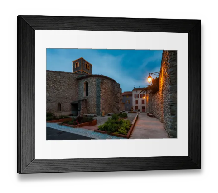 Framed Print : Quillan Stone Church Framed Print : Quillan Stone Church