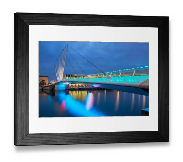 Framed Print : Media City Footbridge