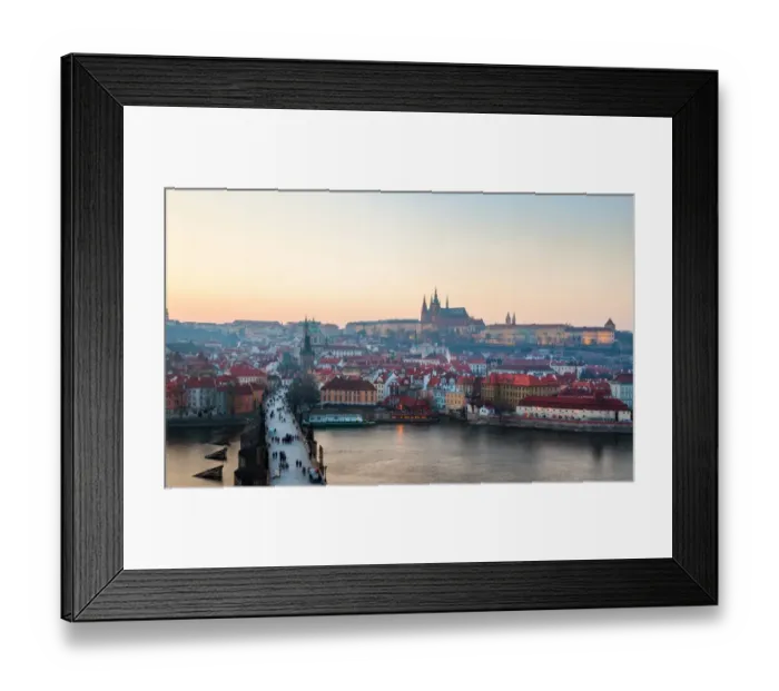 Framed Print : Panoramic Prague View Framed Print : Panoramic Prague View
