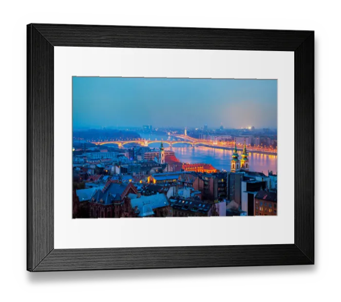 Framed Print : Budapest - Margaret Bridge Twilight Framed Print : Budapest - Margaret Bridge Twilight