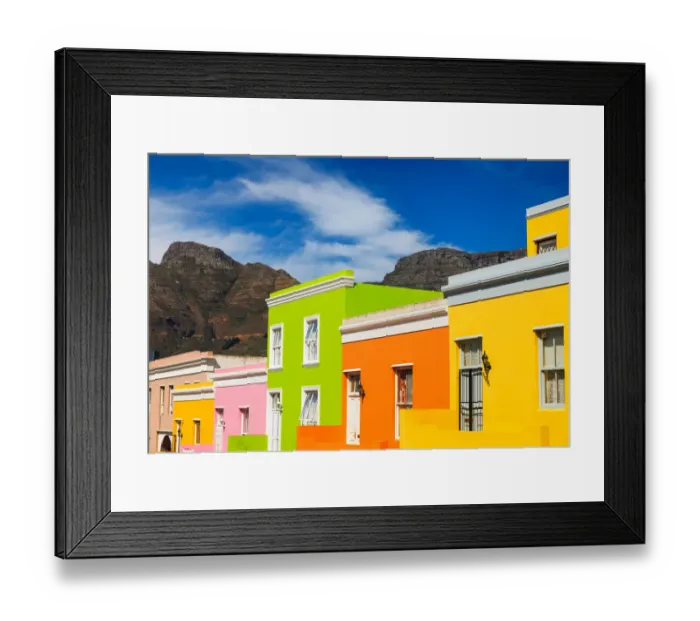 Framed Print : Colourful Homes Framed Print : Colourful Homes