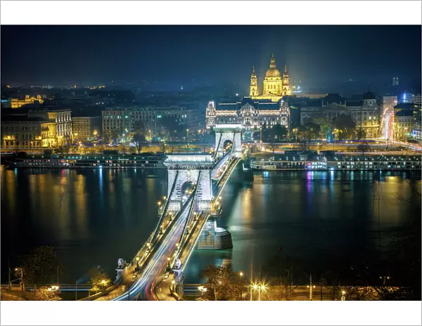 Budapest - Chain Bridge by Night