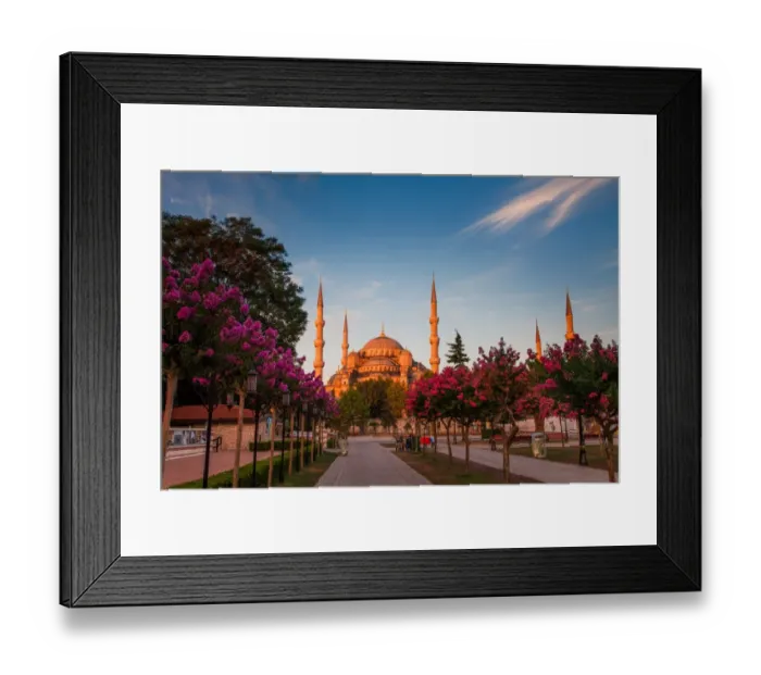Framed Print : Orange Blue mosque Framed Print : Orange Blue mosque