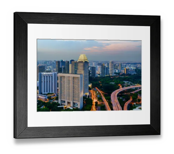 Framed Print : Singapore Skyline Framed Print : Singapore Skyline
