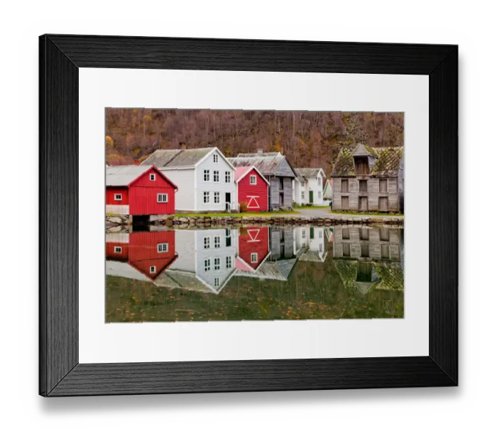 Framed Print : Norwegian Village Framed Print : Norwegian Village