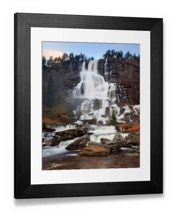 Framed Print : Waterfall near Voss, Norway Framed Print : Waterfall near Voss, Norway