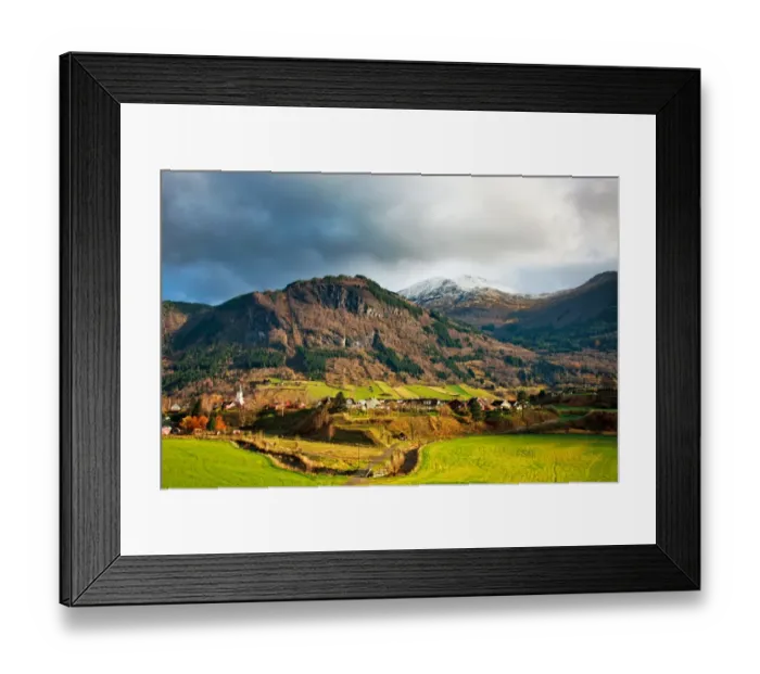 Framed Print : Mountain town