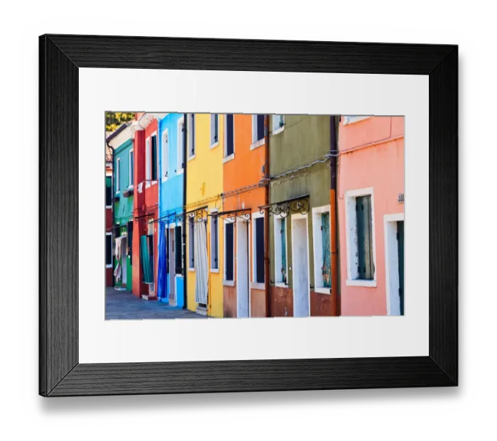 Framed Print : Colourful homes