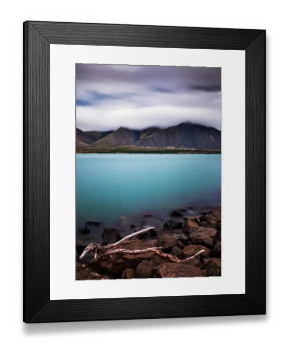 Framed Print : Borganes bay and mountains Framed Print : Borganes bay and mountains