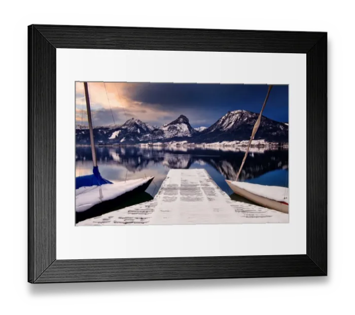 Framed Print : Austria - Saint Wolfgang: Snow Blanket Framed Print : Austria - Saint Wolfgang: Snow Blanket